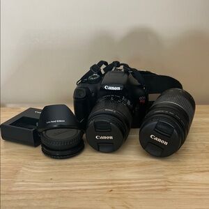 Canon Black DSLR Camera with Accessories